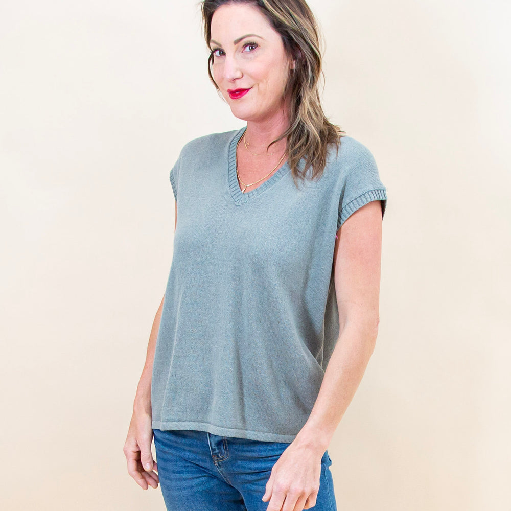 Centering Comfort Top in Slate (8992696238331)