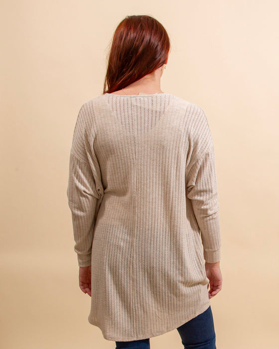 Open Road Cardigan in Taupe (8154907541755)