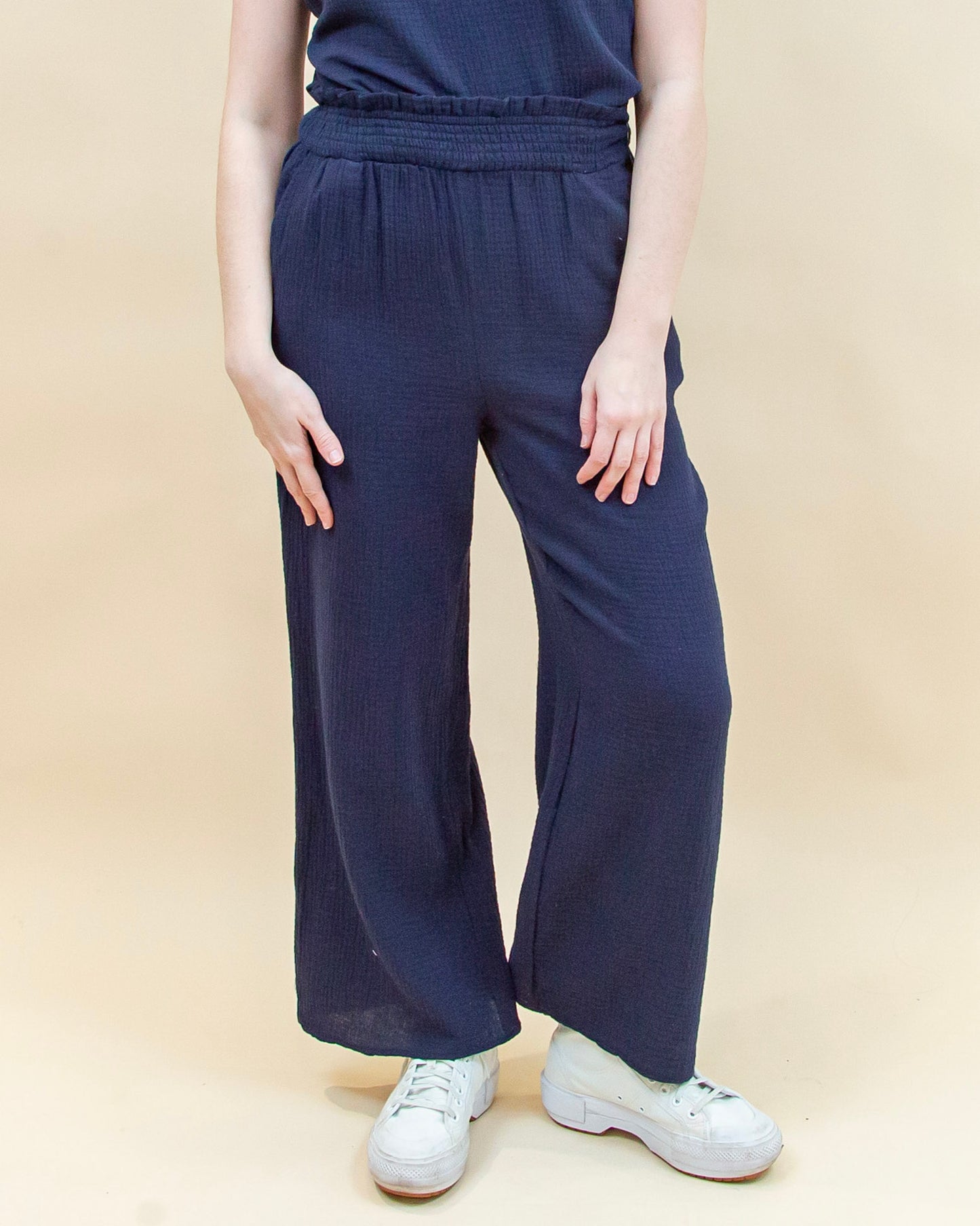 Soft Spoken Pants in Navy (8940246925563)