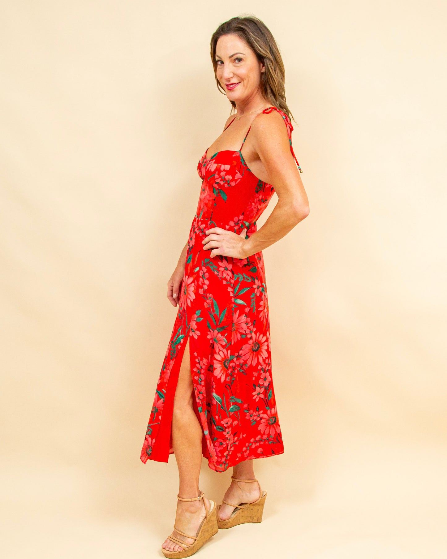 My Plus One Midi Dress in Crimson (8988221604091)
