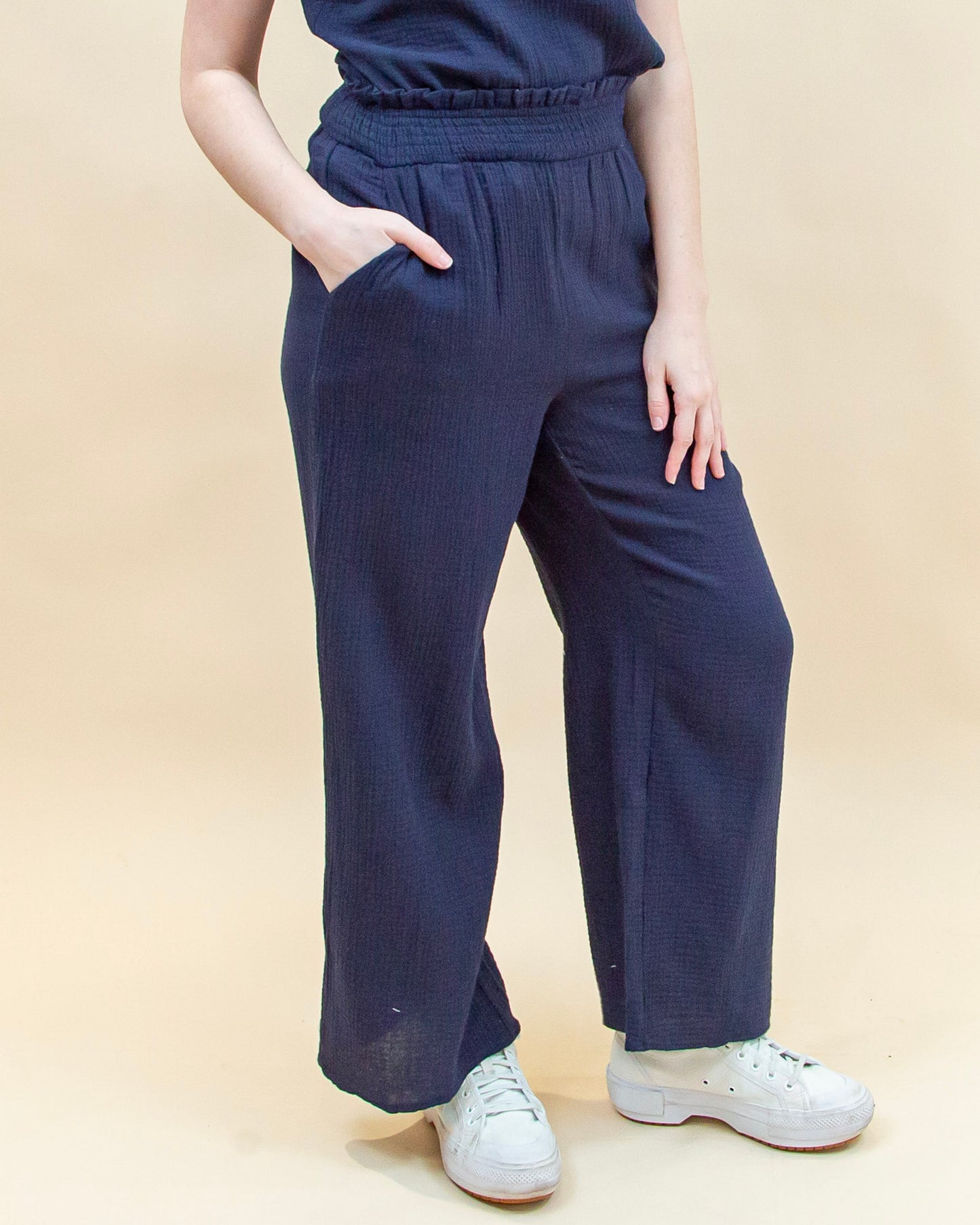 Soft Spoken Pants in Navy (8940246925563)