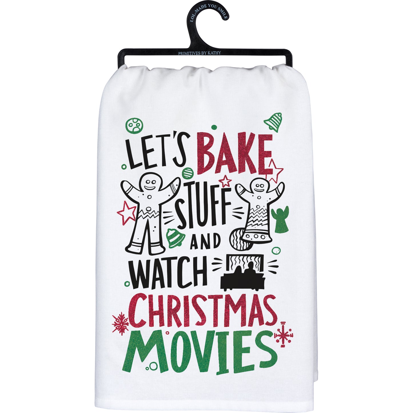 Let's Bake And Christmas Movies Kitchen Towel (8873133572347)