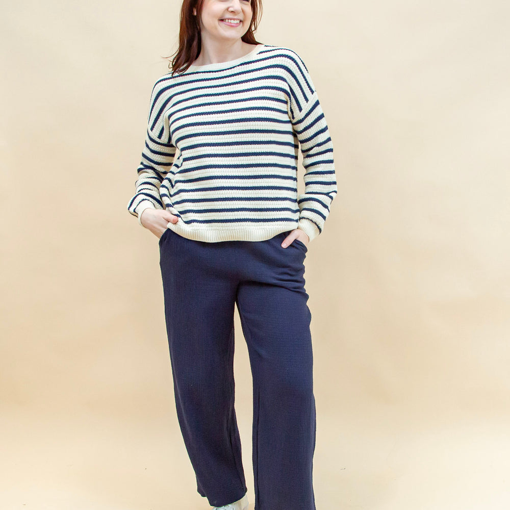 
                  
                    Simply Timeless Stripe Sweater in Ivory (8955518025979)
                  
                