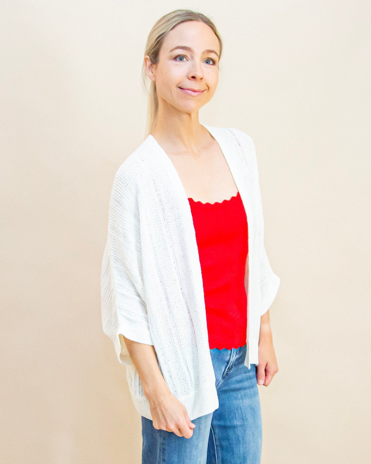 Keeping It Casual Kimono in Ivory (8955124383995)