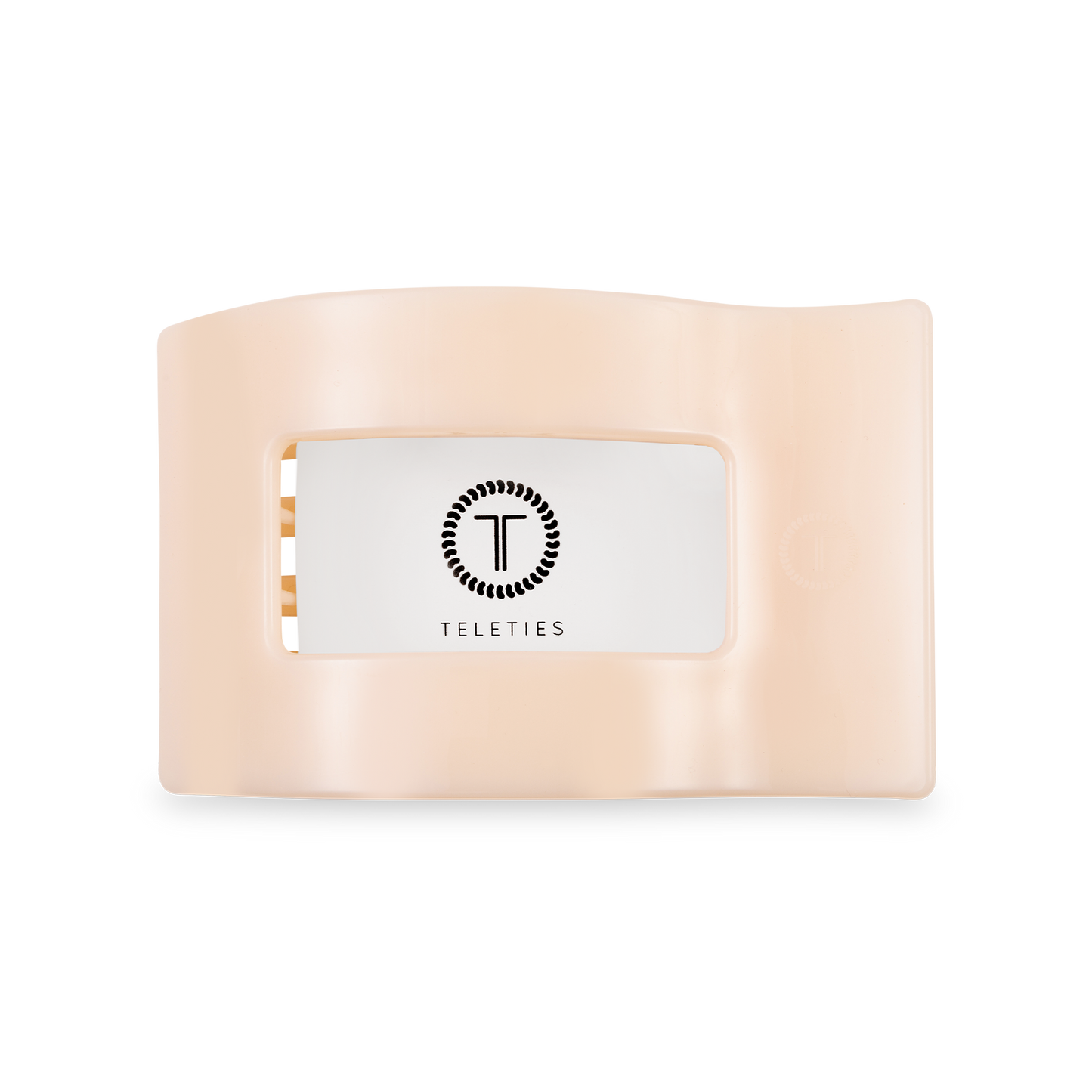 Flat Rectangle Hair Clip | Medium | Almond Beige (9100171542779)