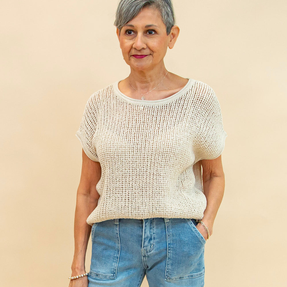 Soft Focus Knit Top in Natural (8988221767931)