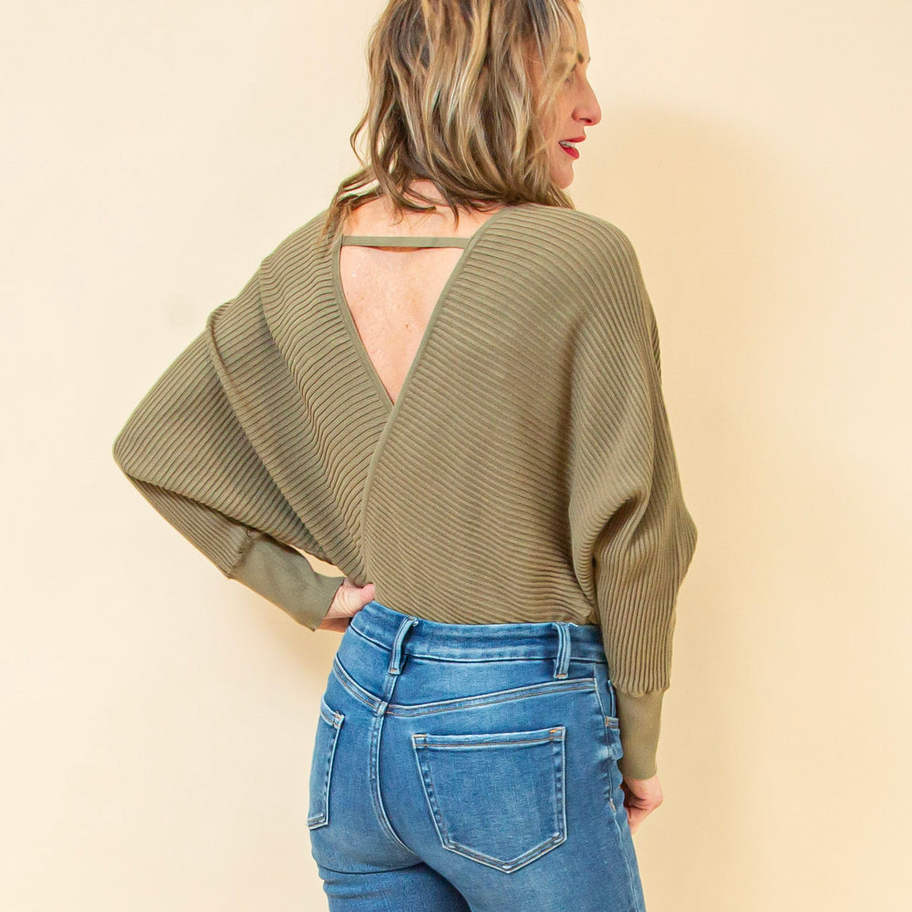 
                  
                    Wrap It Up Sweater Bodysuit in Olive (8940314099963)
                  
                