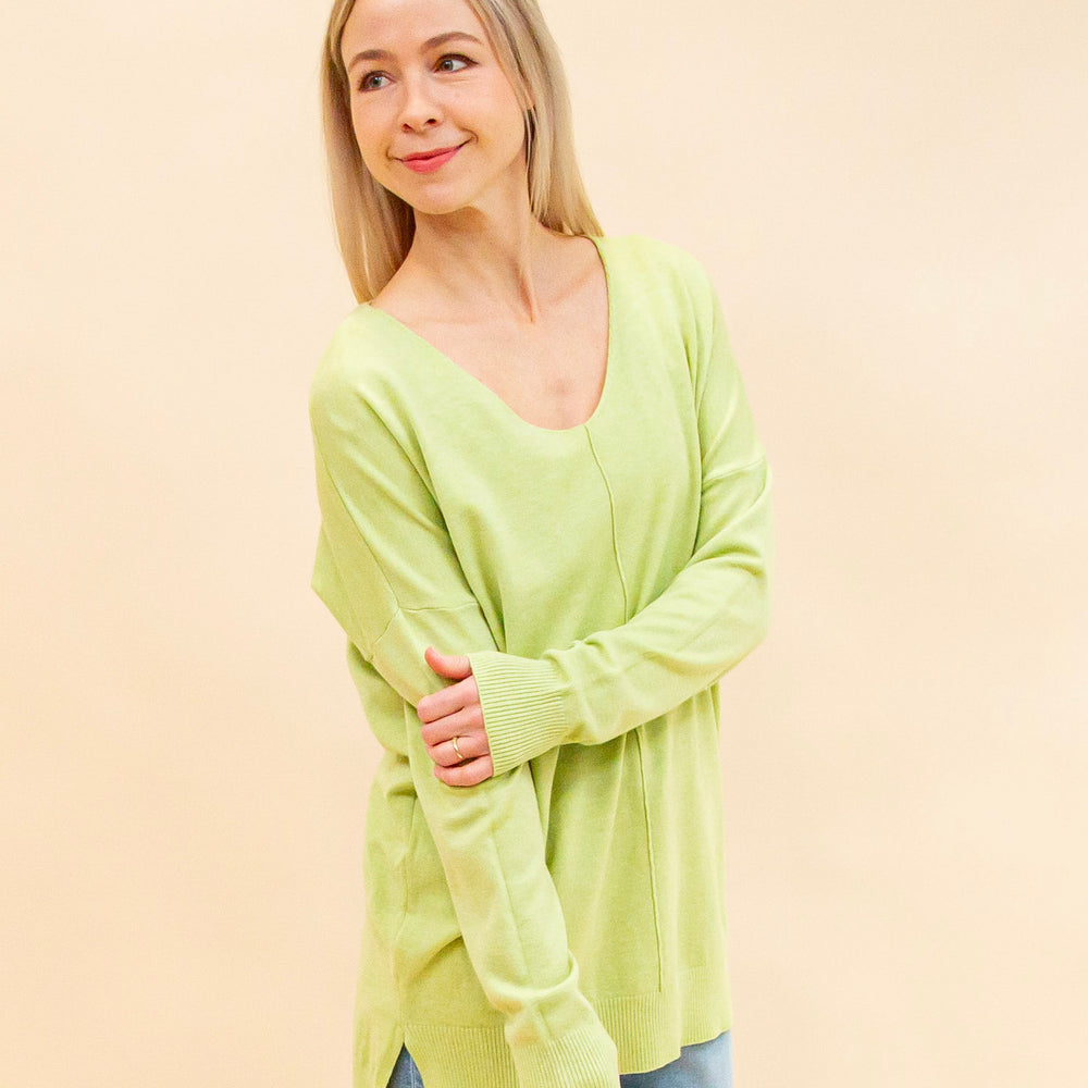 
                  
                    Go Your Own Way Sweater in Heather Matcha Green (8904839266555)
                  
                