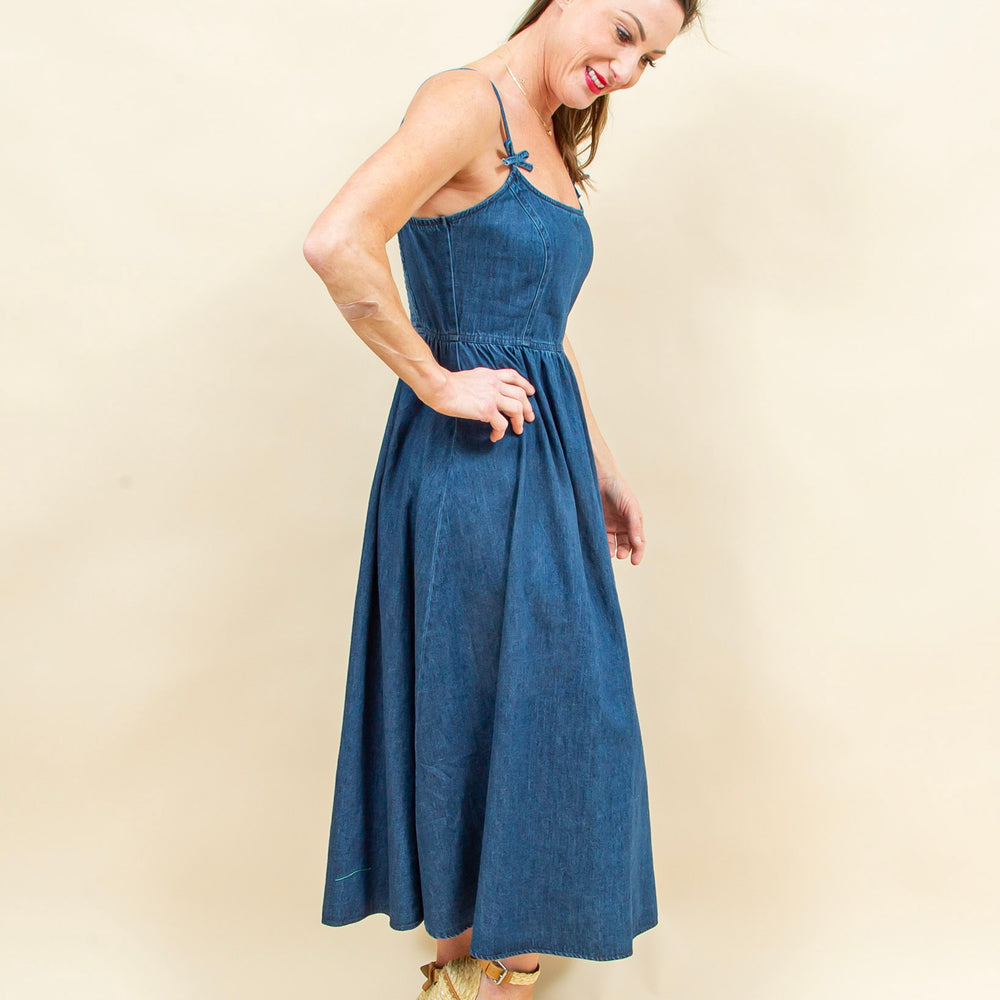 Dreamy Days Midi Dress in Denim (8955542765819)