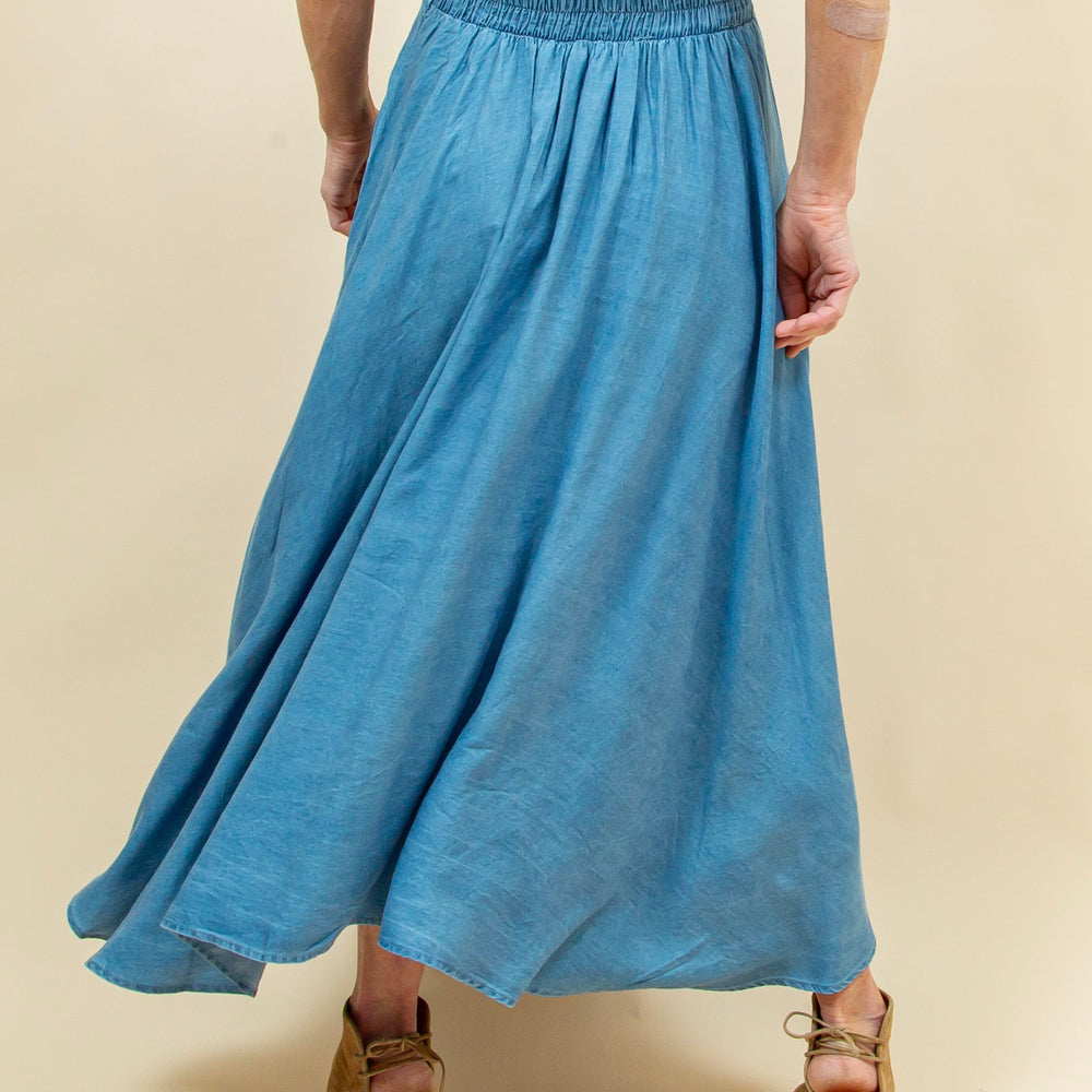 
                  
                    Drifting Away Midi Skirt in Chambray (8955518320891)
                  
                