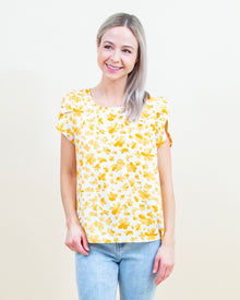  Step Into Sunshine Top in White/Yellow (8322865103099)