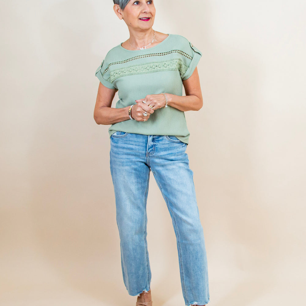 
                  
                    Sweet Intentions Top in Light Olive (8988221669627)
                  
                