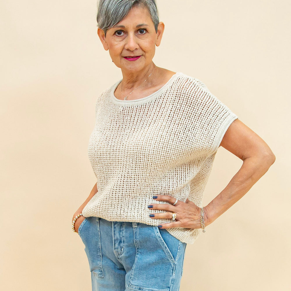 Soft Focus Knit Top in Natural (8988221767931)