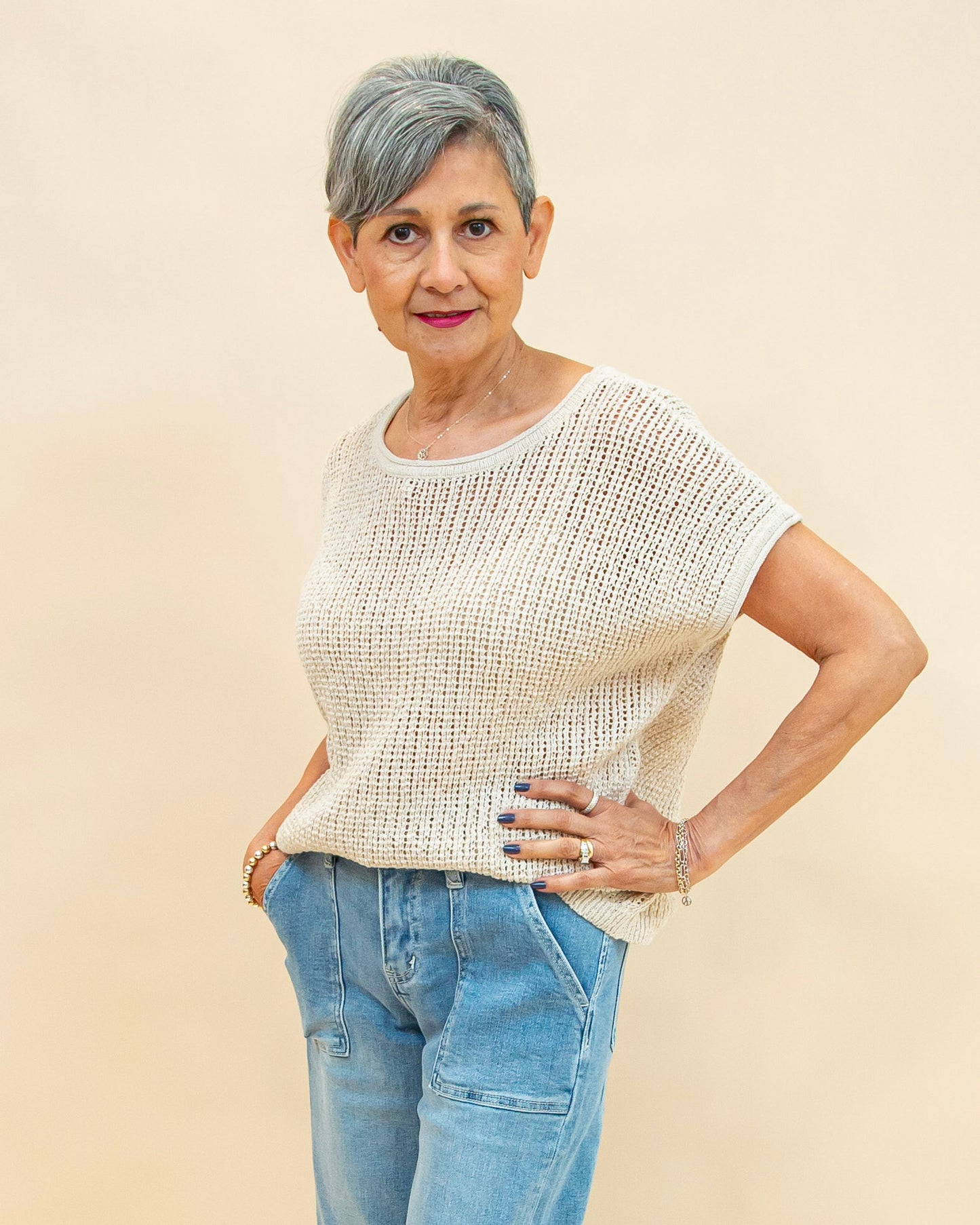 Soft Focus Knit Top in Natural (8988221767931)