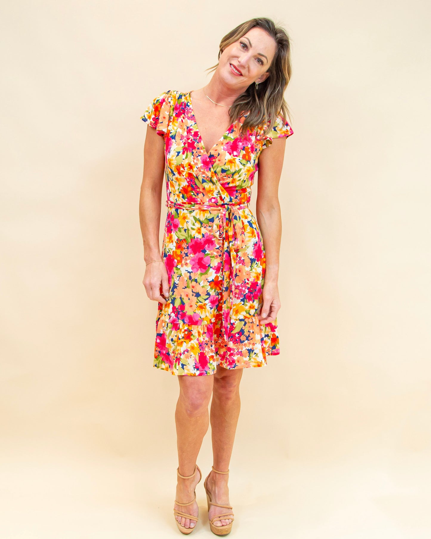 Summer Fling Dress in Blue Multi Floral (8965988352251)
