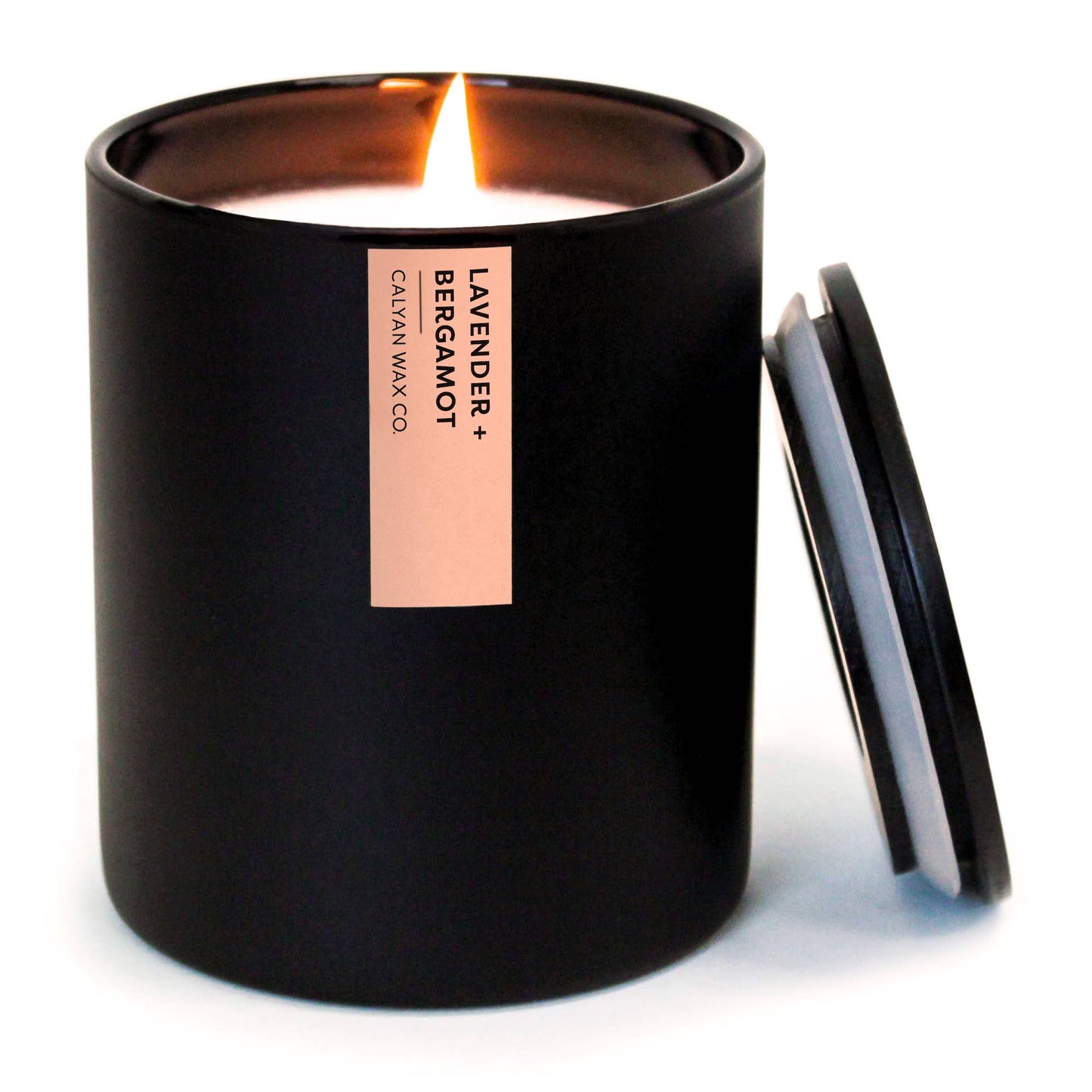 Lavender + Bergamot - Matte Black Tumbler Soy Candle (8893108060411)