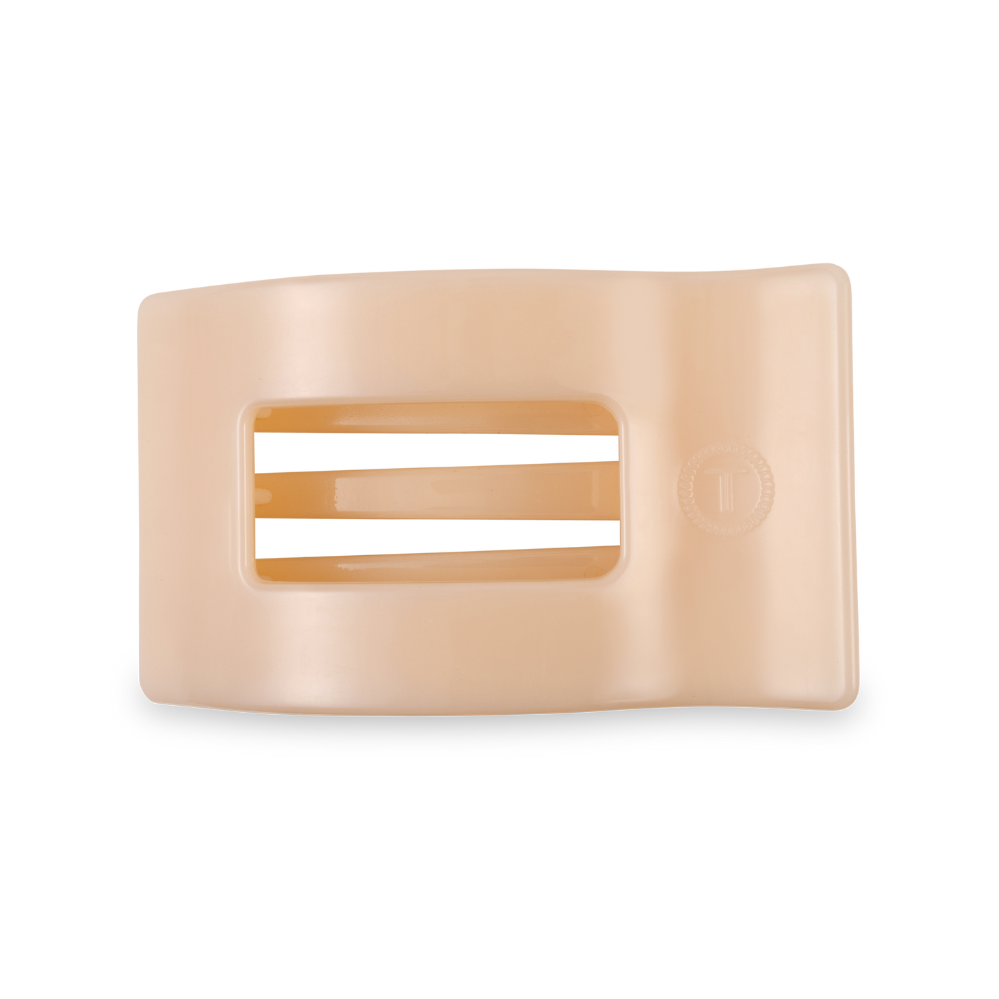 Flat Rectangle Hair Clip | Medium | Almond Beige (9100171542779)
