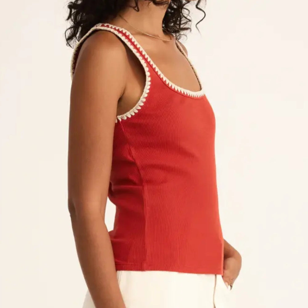 
                  
                    Jaidynn Rib Tank in Cabana Red (8978979356923)
                  
                