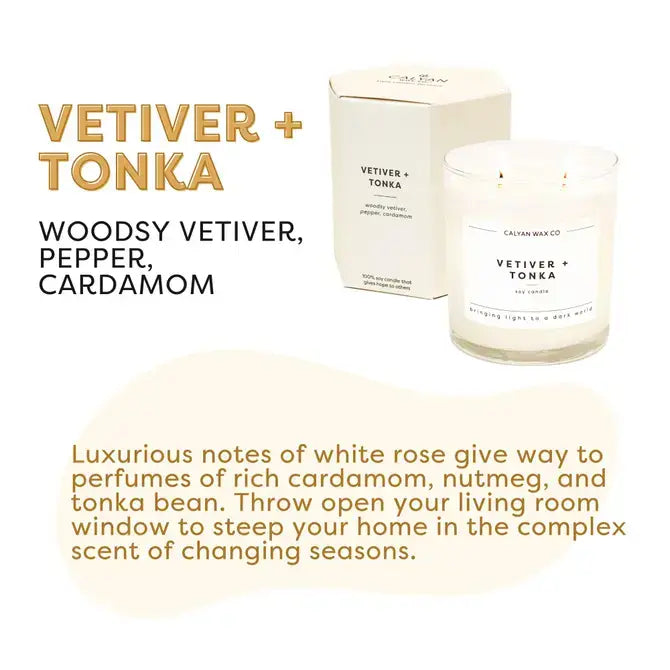 
                  
                    Vetiver + Tonka - Glass Tumbler Soy Candle (8893107634427)
                  
                