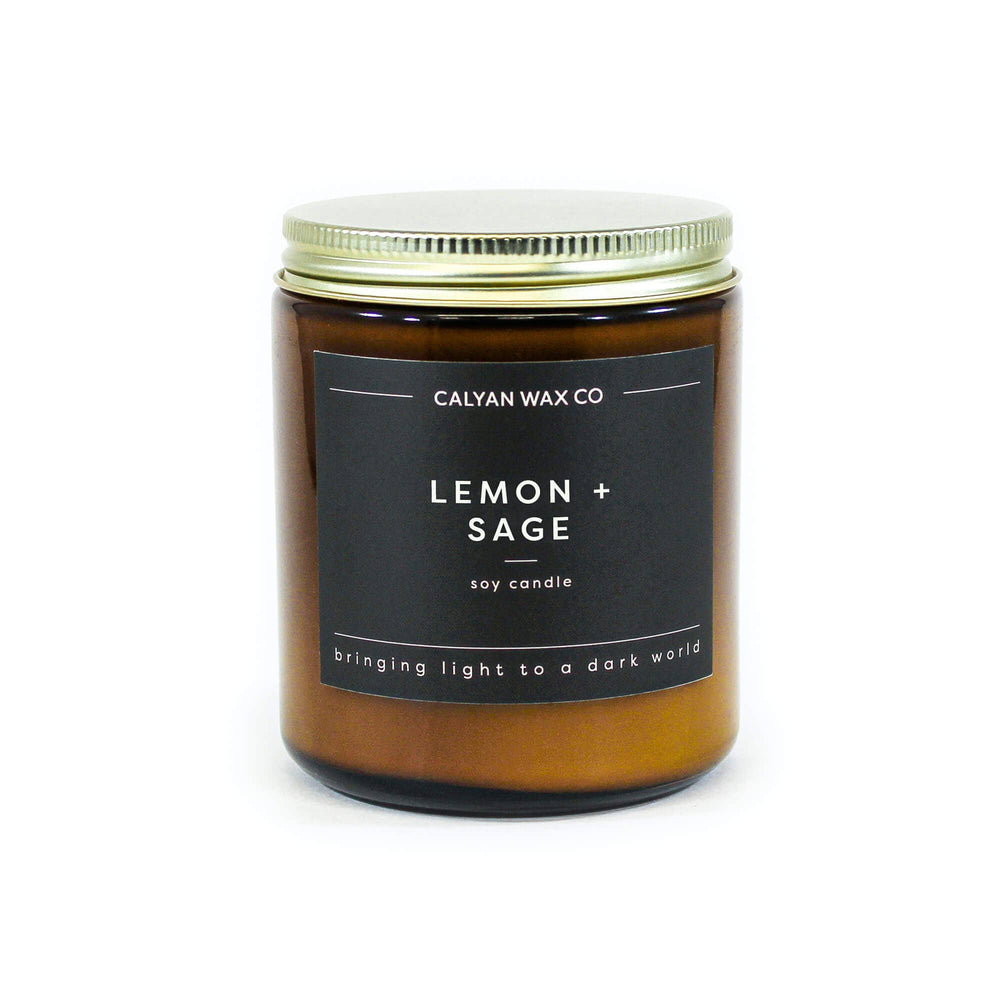 
                  
                    Lemon + Sage - Amber Jar Soy Candle (8921850544379)
                  
                