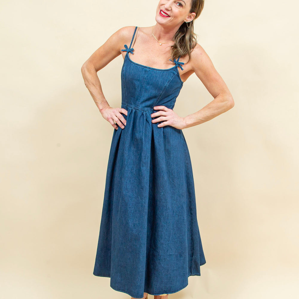 Dreamy Days Midi Dress in Denim (8955542765819)