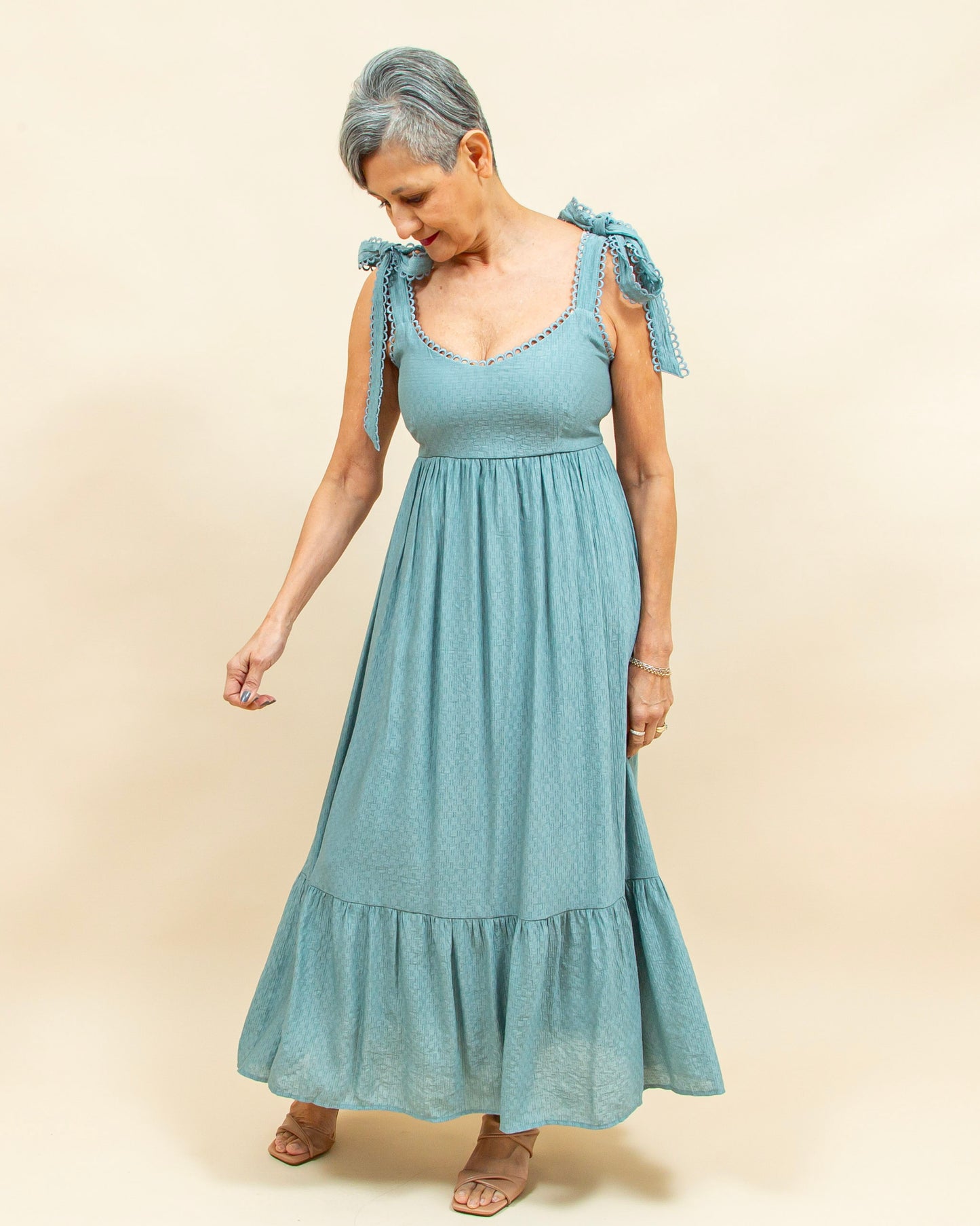 Warm Days Ahead Dress in Dusty Mint (8955530576123)