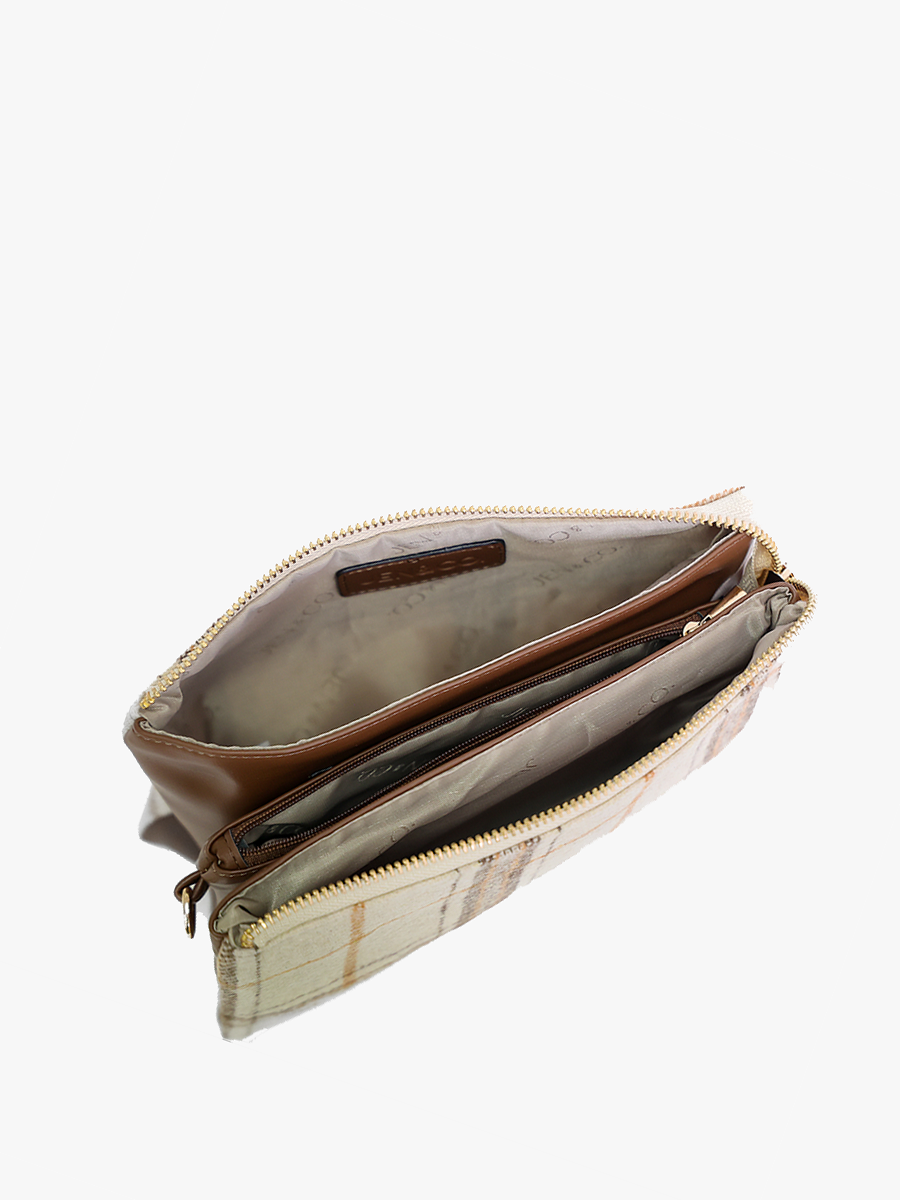 M013 Riley Monogrammable 3 Compartment Crossbody/Wristlet: Bronze (9089761083643)