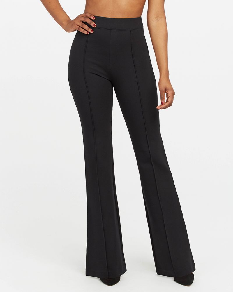 Petite Spanx® Perfect Pant Hi-Rise Flare in Black (8269659537659)