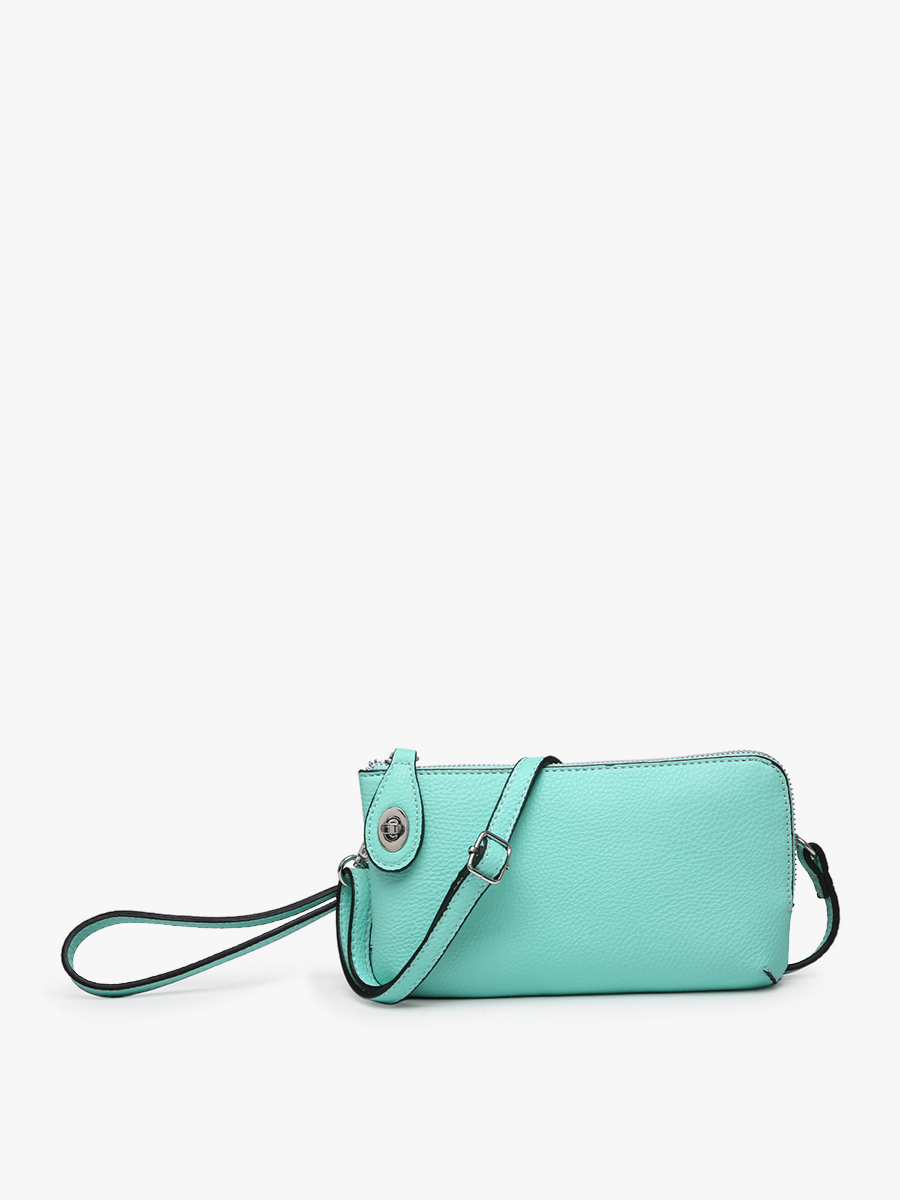 M1818 Kendall Crossbody/Wristlet w/ Twist Lock Closure: Aqua (8693404336379)