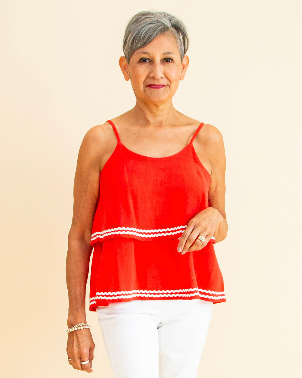 Picnic Perfect Top in Red (8589875314939)