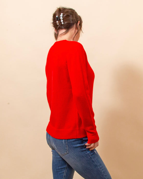 Ready For Love Sweater in Red (8158774362363)