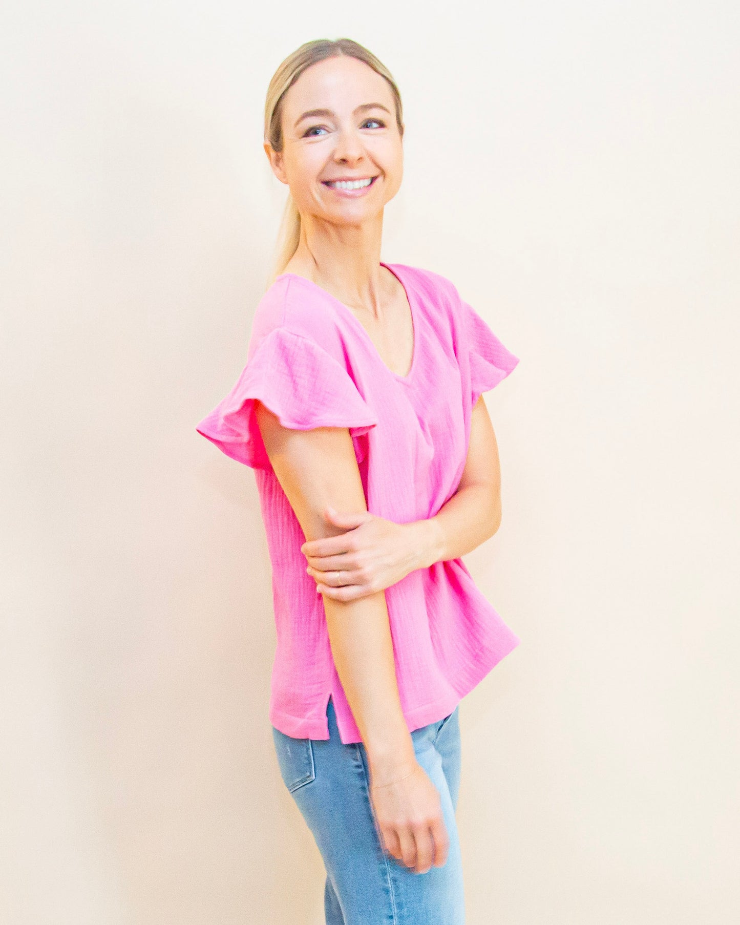 Bright Idea Top in Fuchsia (9015429398779)