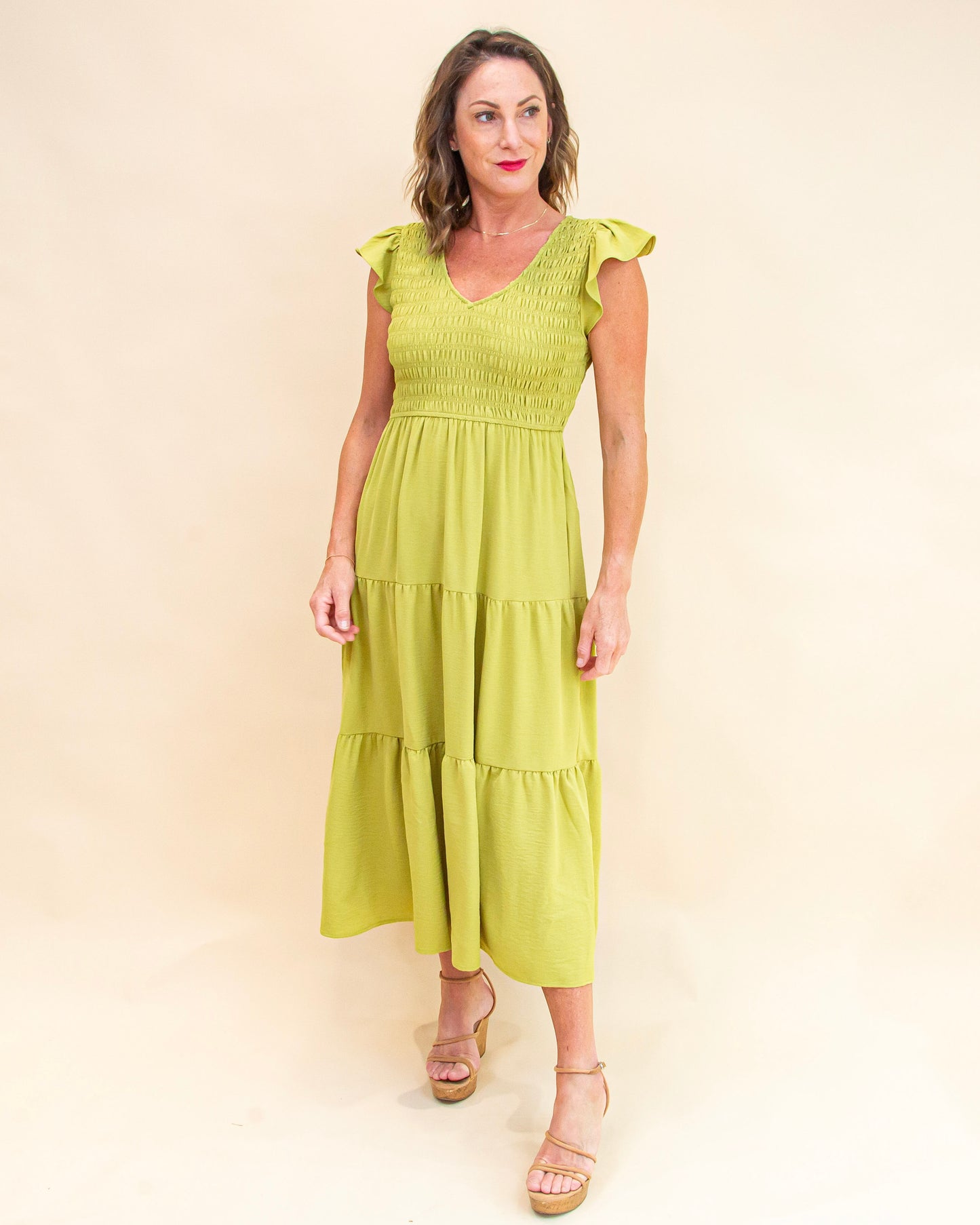 Drifting To You Dress in Light Kiwi (9062125011195)
