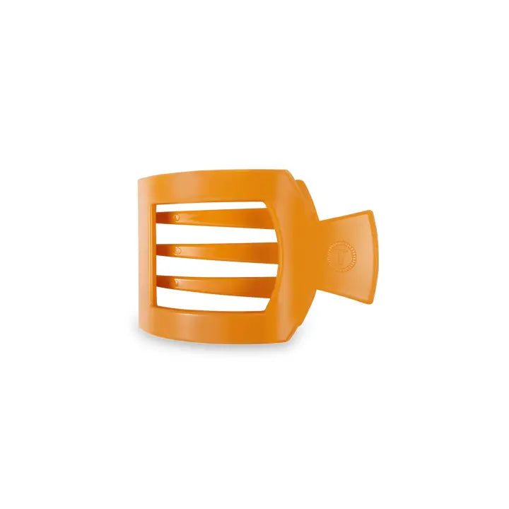 Teleties Small Flat Square Clip in Mango for it! (9039376941307)
