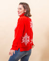 Snow's Falling Down Sweater in Red (8156755394811)