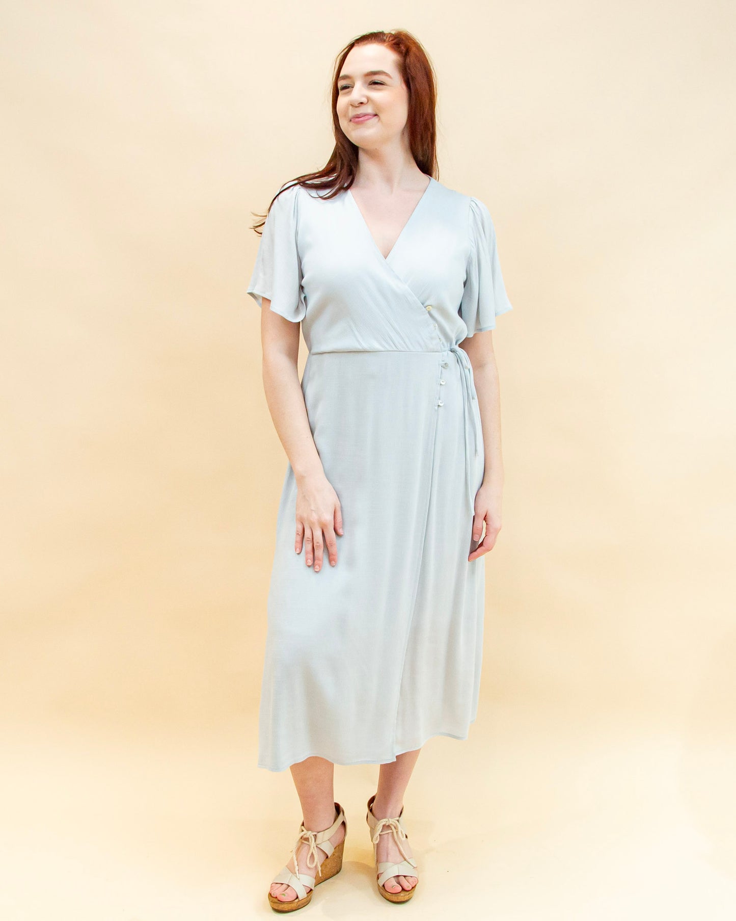 Simply Darling Dress in Dusty Blue (8940314329339)