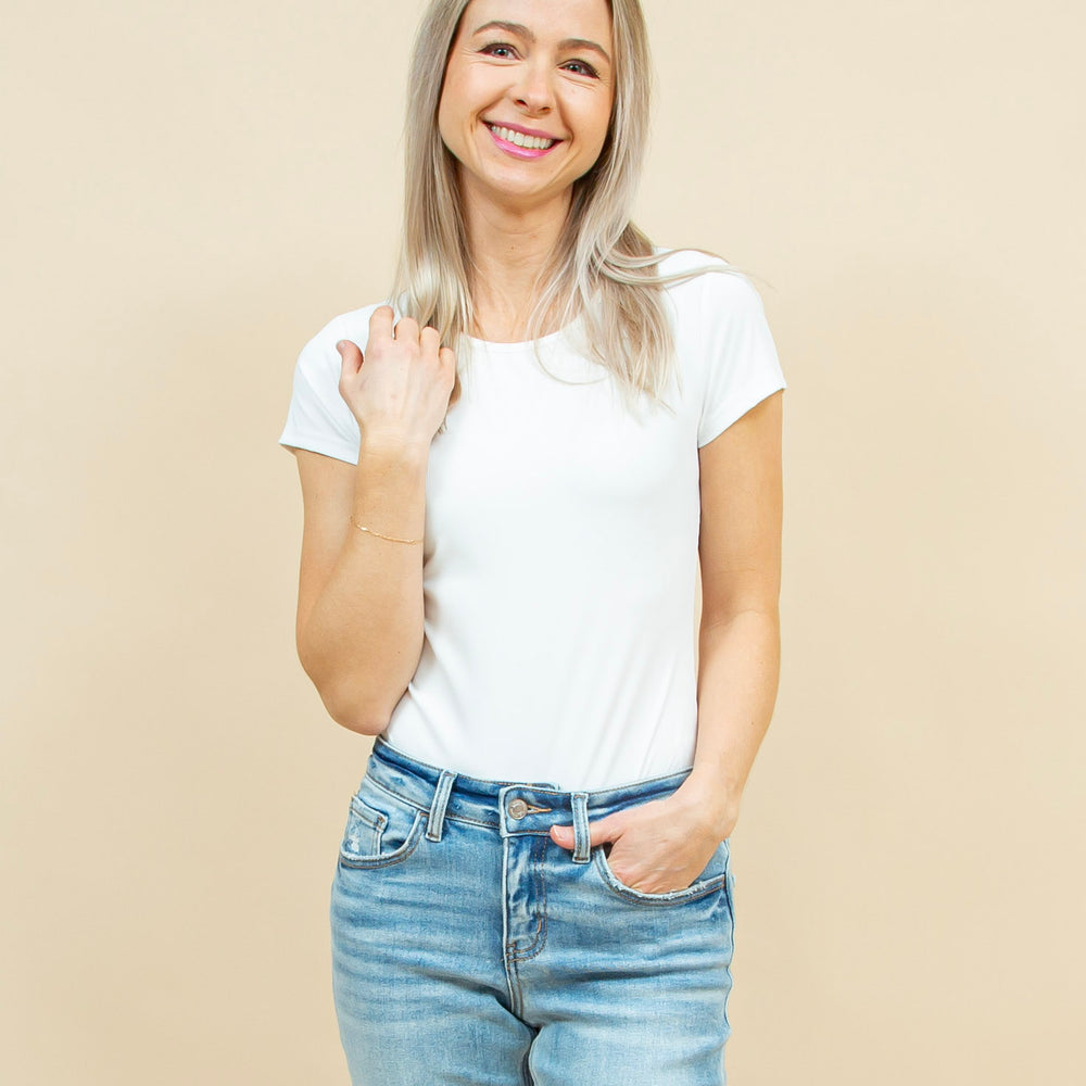 Smooth Operator Bodysuit in White (8965988581627)