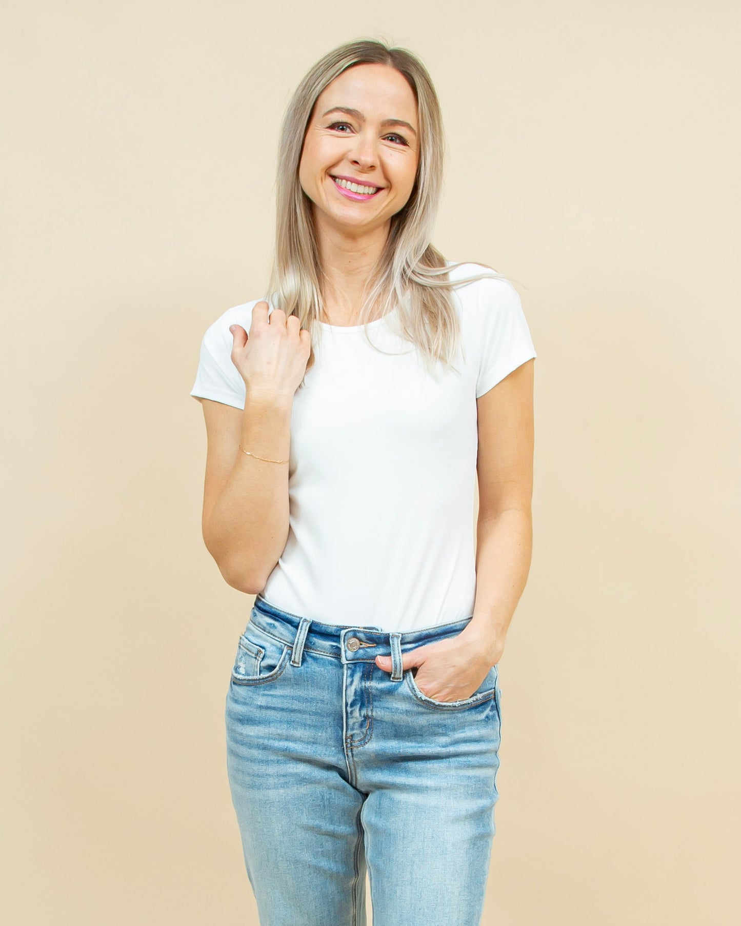 Smooth Operator Bodysuit in White (8965988581627)