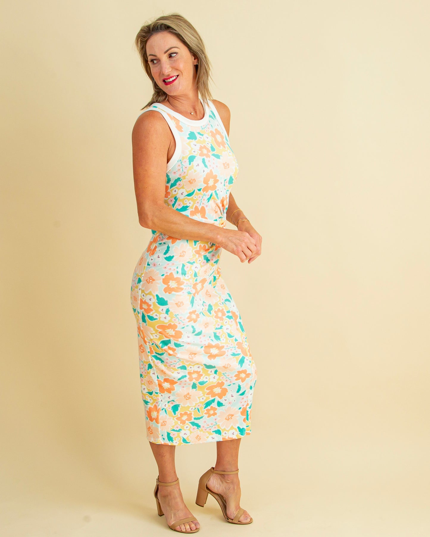 Yes to Paradise Dress in Yellow Multi (8657370317051)