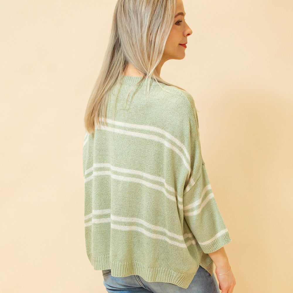 
                  
                    Simple Path Stripe Sweater in Sage (8931861332219)
                  
                