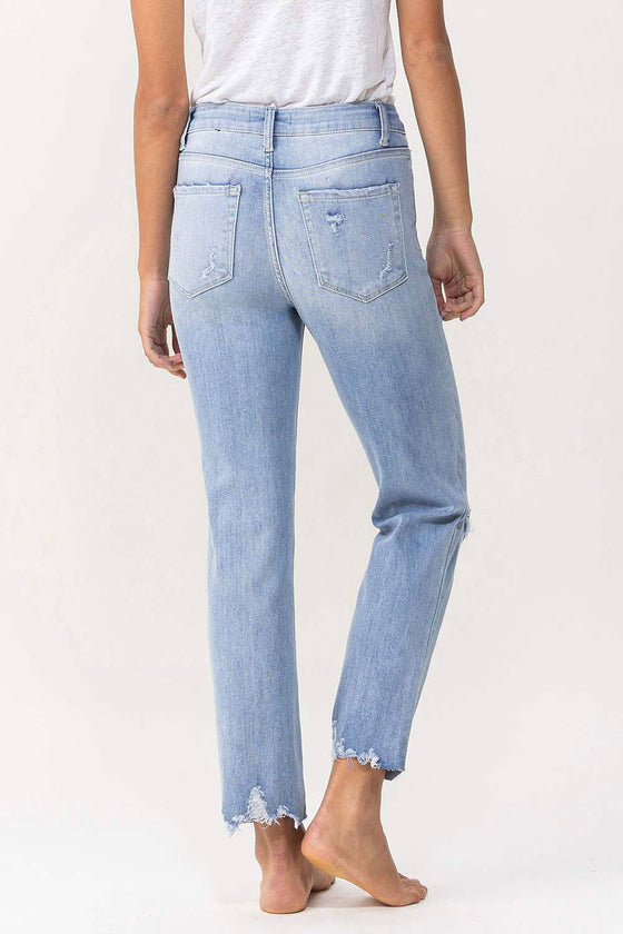 Lani High Rise Distressed Cropped Straight Jeans (8330544349435)
