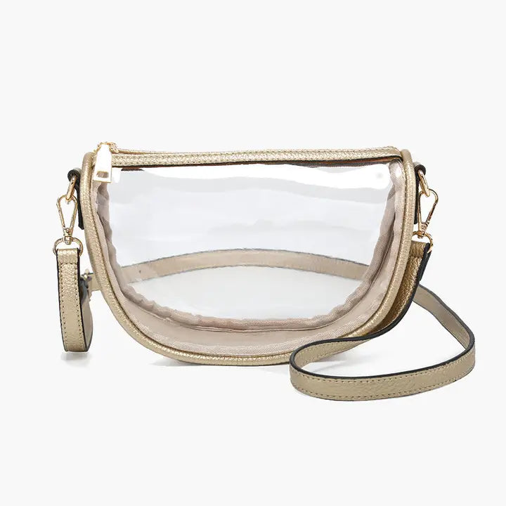 Peyton Clear Crossbody in Gold (9103185117435) (9103188590843)