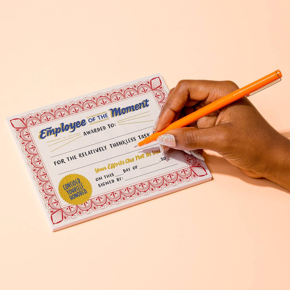 
                  
                    Employee of the Moment Certificate Notepad (Refresh) (8990077288699)
                  
                