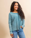 Cuddle Up Comfort Top in Dusty Teal (8176635379963)