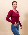 Love the Lace Top in Plum (8197410390267)