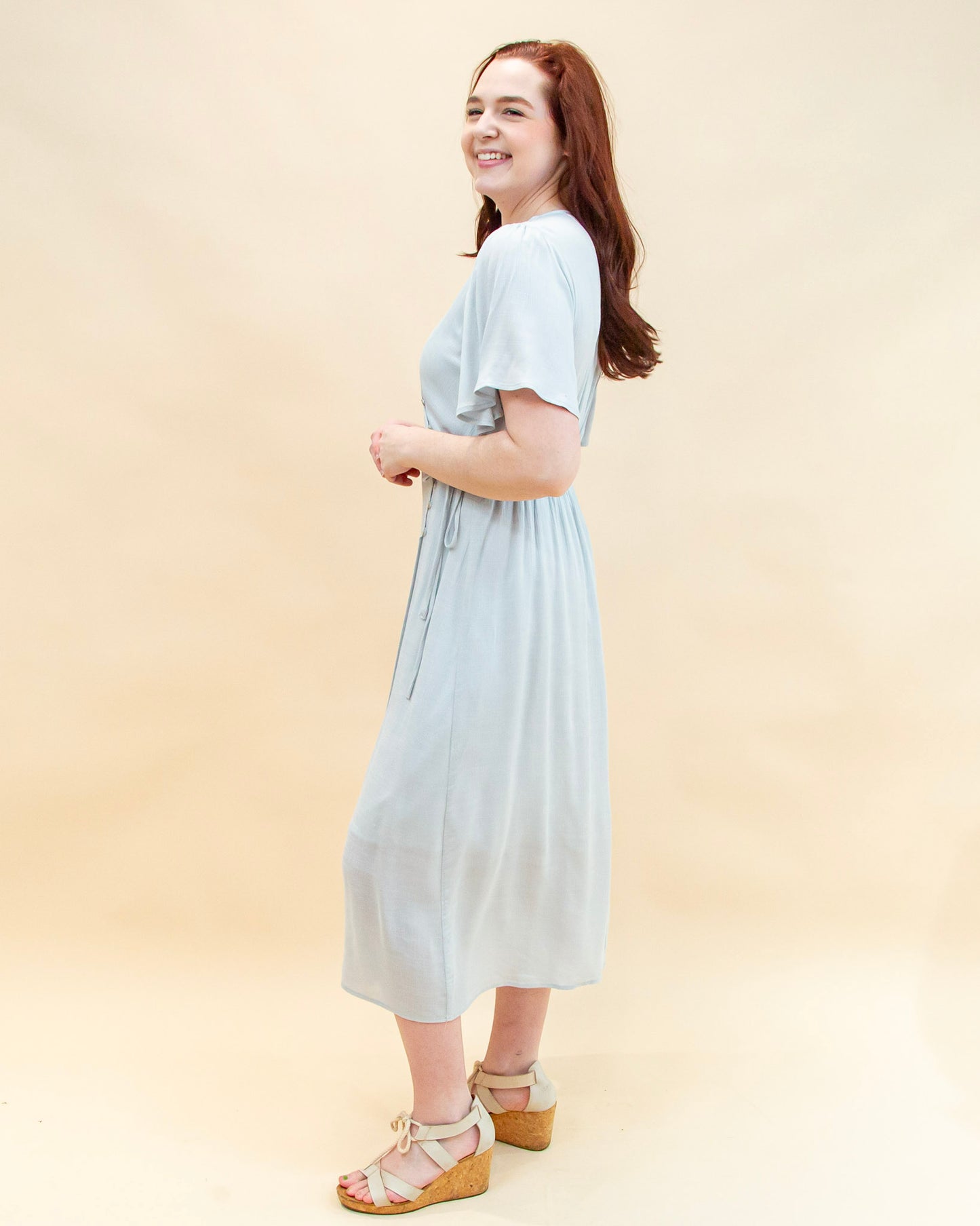 Simply Darling Dress in Dusty Blue (8940314329339)