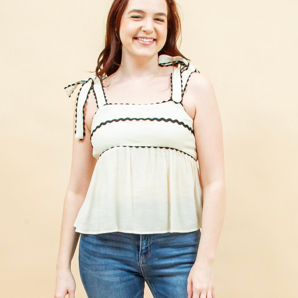 Clean Lines Top in Cream (8955518779643)