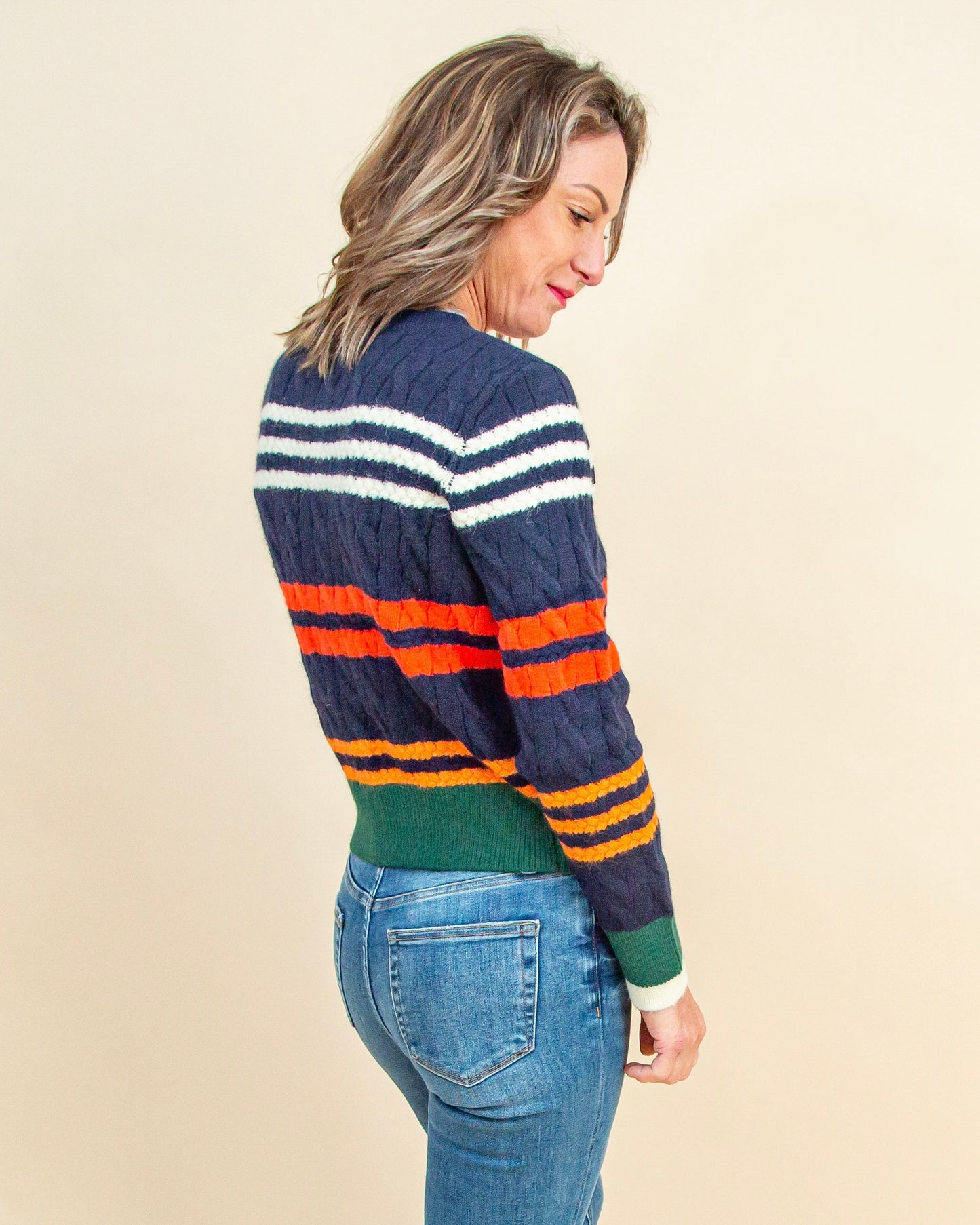 Color Pop Cardigan in Navy (9090309488891)