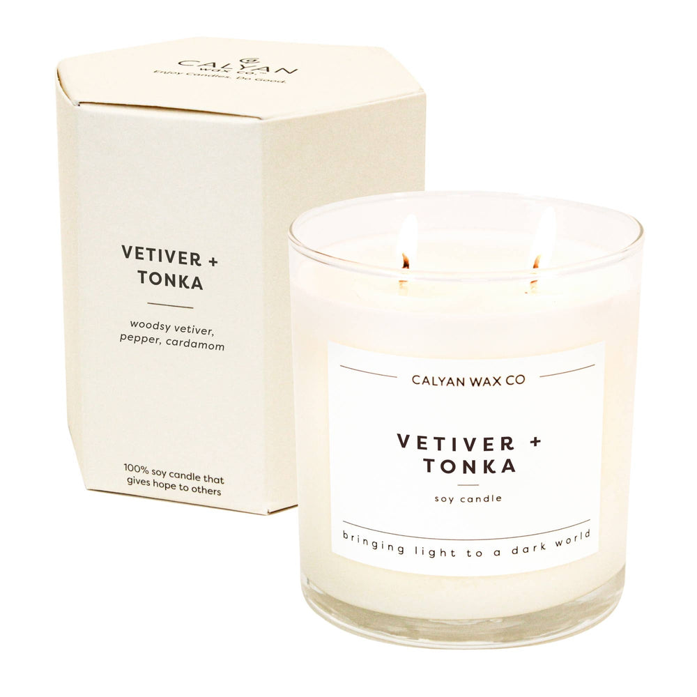 
                  
                    Vetiver + Tonka - Glass Tumbler Soy Candle (8893107634427)
                  
                