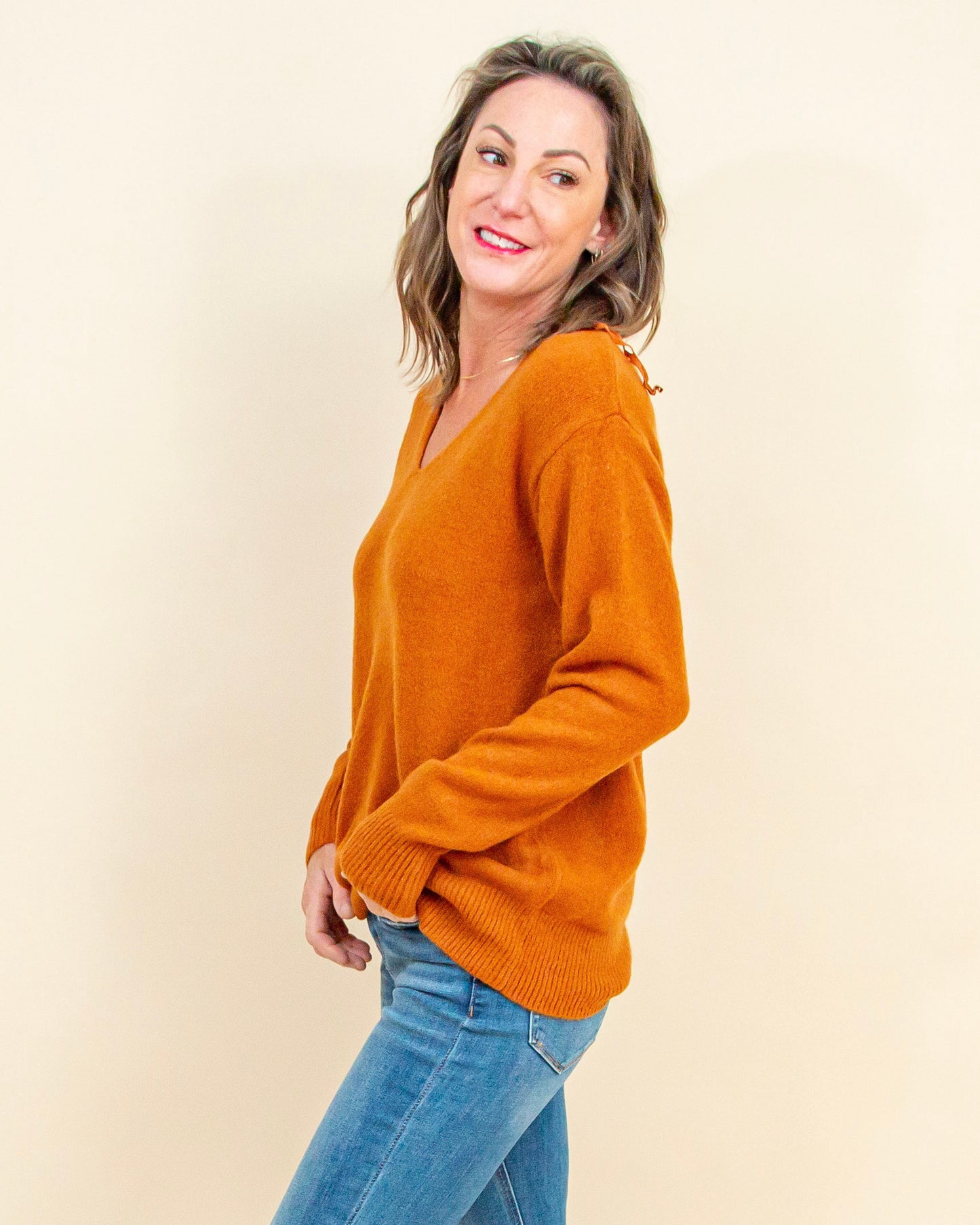 Cozy Up Sweater in Dark Camel (9090309554427)